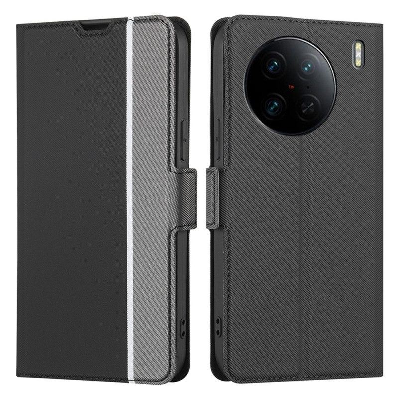 Flip Case Für Vivo X90 Pro Zweifarbig