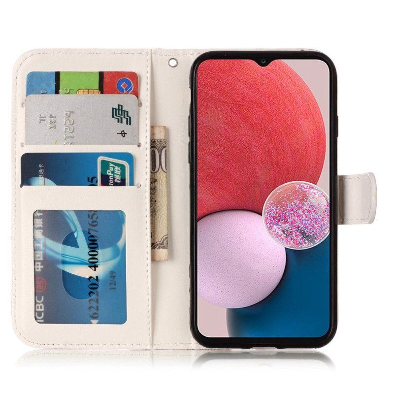 Flip Case Für Samsung Galaxy S23 Plus 5G Der Tiger Mit Schlüsselband