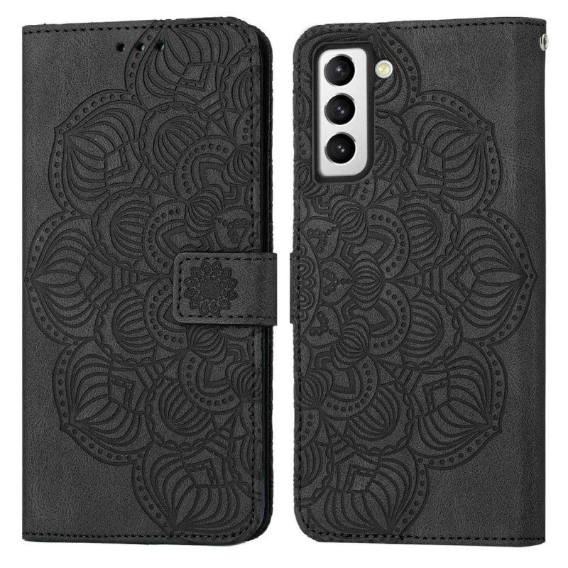 Flip Case Für Samsung Galaxy S23 Plus 5G Mit Kordel Riemchen-mandala