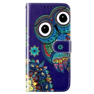 Flip Case Für Samsung Galaxy S23 Plus 5G Mit Kordel Tanga-eule