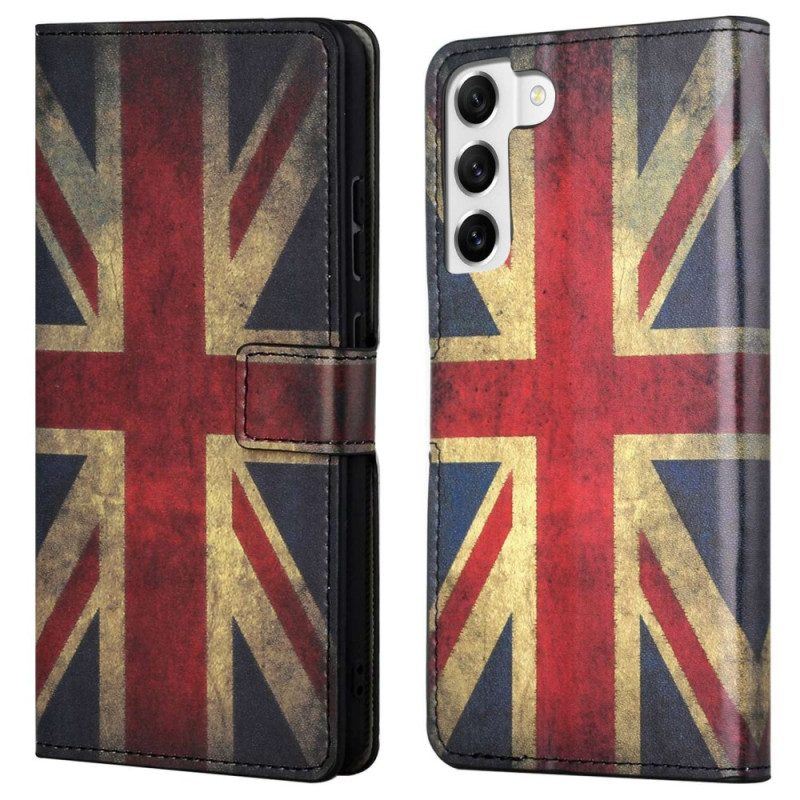 Flip Case Für Samsung Galaxy S23 Plus 5G Vintage Englische Flagge