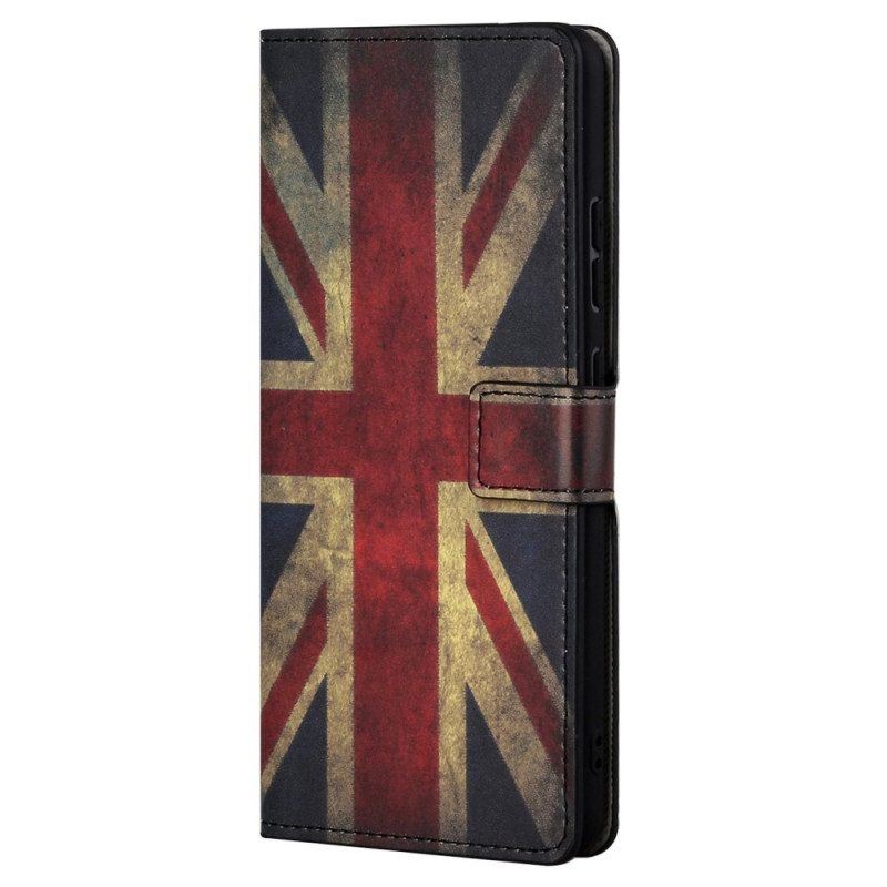 Flip Case Für Samsung Galaxy S23 Plus 5G Vintage Englische Flagge