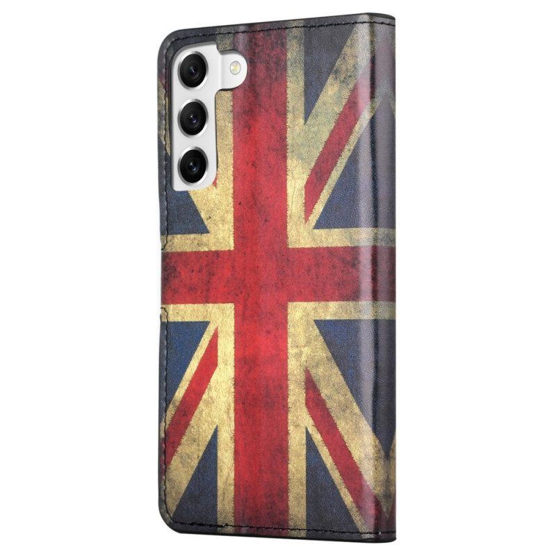 Flip Case Für Samsung Galaxy S23 Plus 5G Vintage Englische Flagge