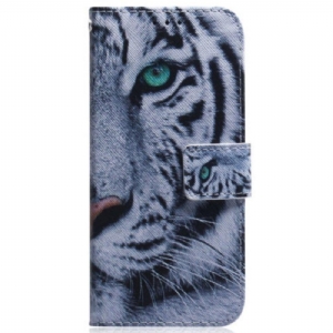 Flip Case Für Samsung Galaxy S23 Plus 5G Weißer Tiger