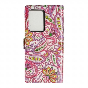 Lederhüllen Für Samsung Galaxy S20 Plus Paisley-blume