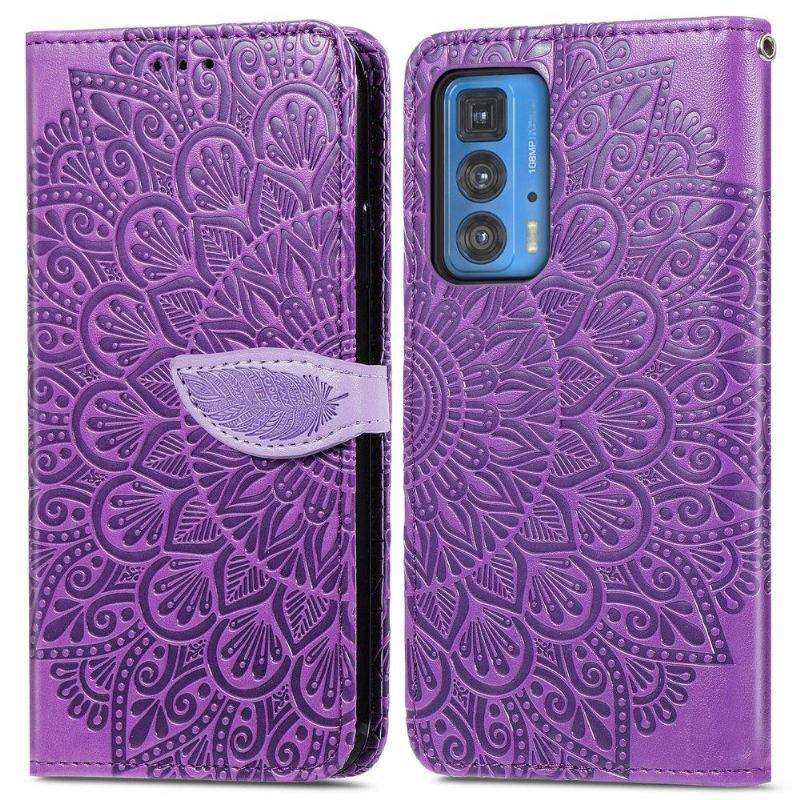 Flip Case Für Motorola Edge 20 Pro Mandala-blatt