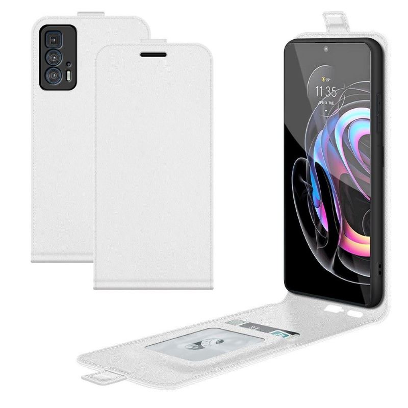 Lederhüllen Für Motorola Edge 20 Pro Anti-Sturz Flip Case Vertikales Kunstleder