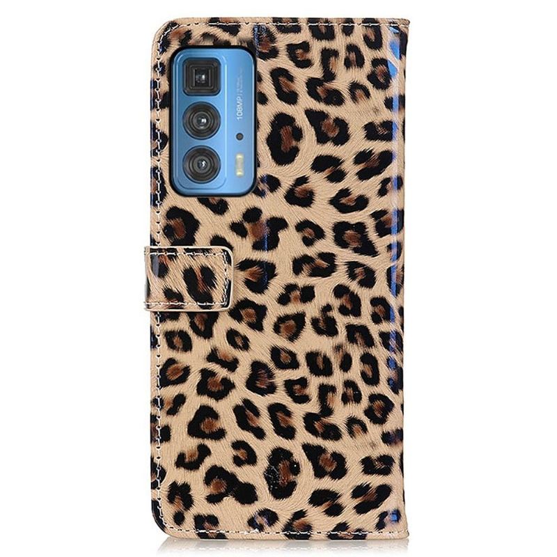 Lederhüllen Für Motorola Edge 20 Pro Kunstleder Im Leoparden-stil