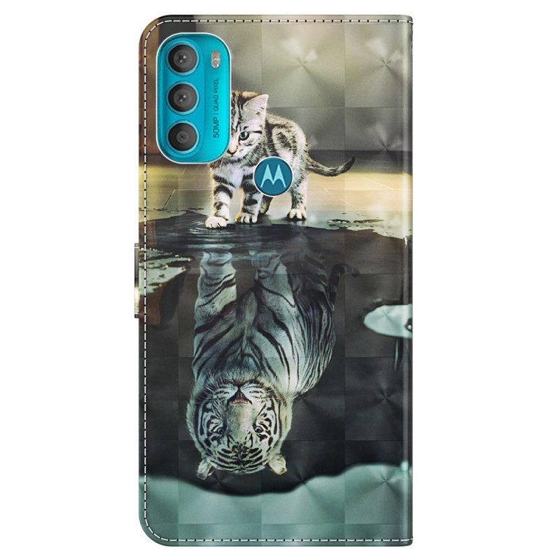 Flip Case Für Moto G71 5G Ernest Der Tiger