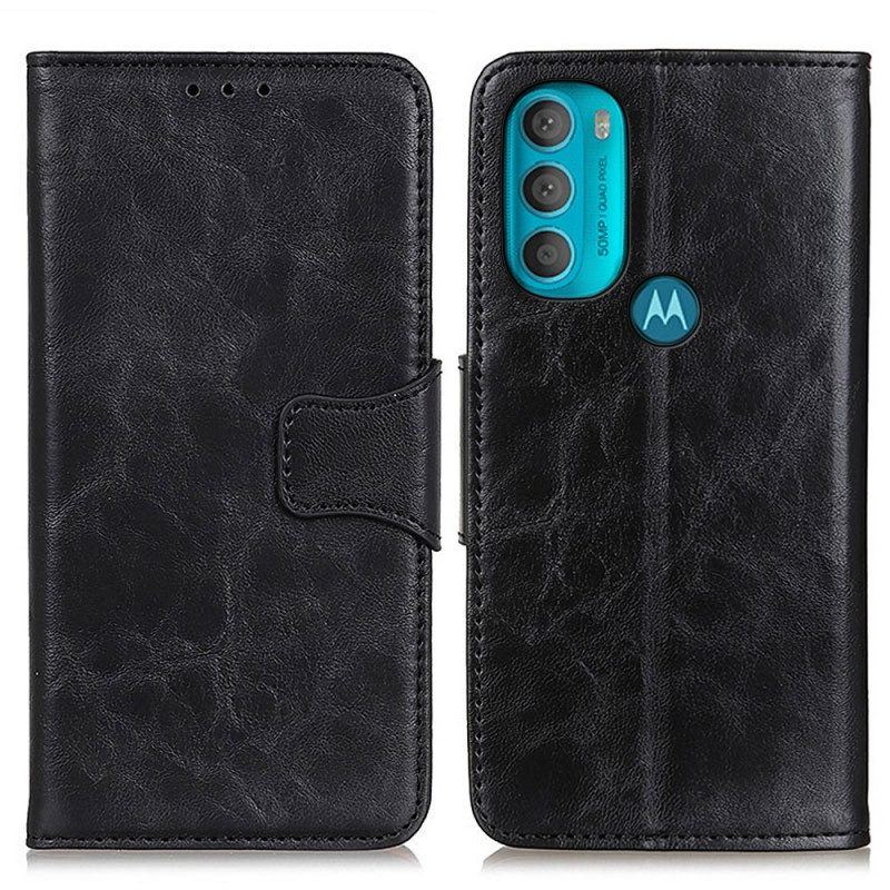 Lederhüllen Für Moto G71 5G Flip Case Doppelseitige Magnetklappe