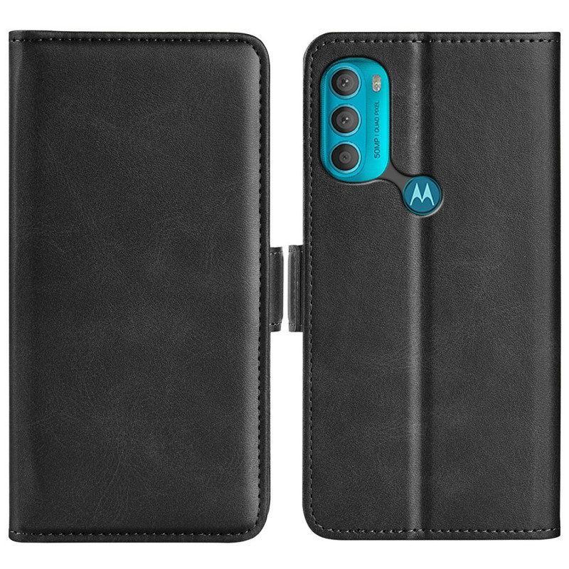 Lederhüllen Für Moto G71 5G Flip Case Doppelte Klappe