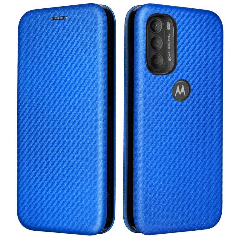 Schutzhülle Für Moto G71 5G Flip Case Farbiges Carbon-silikon