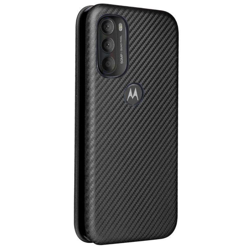 Schutzhülle Für Moto G71 5G Flip Case Farbiges Carbon-silikon