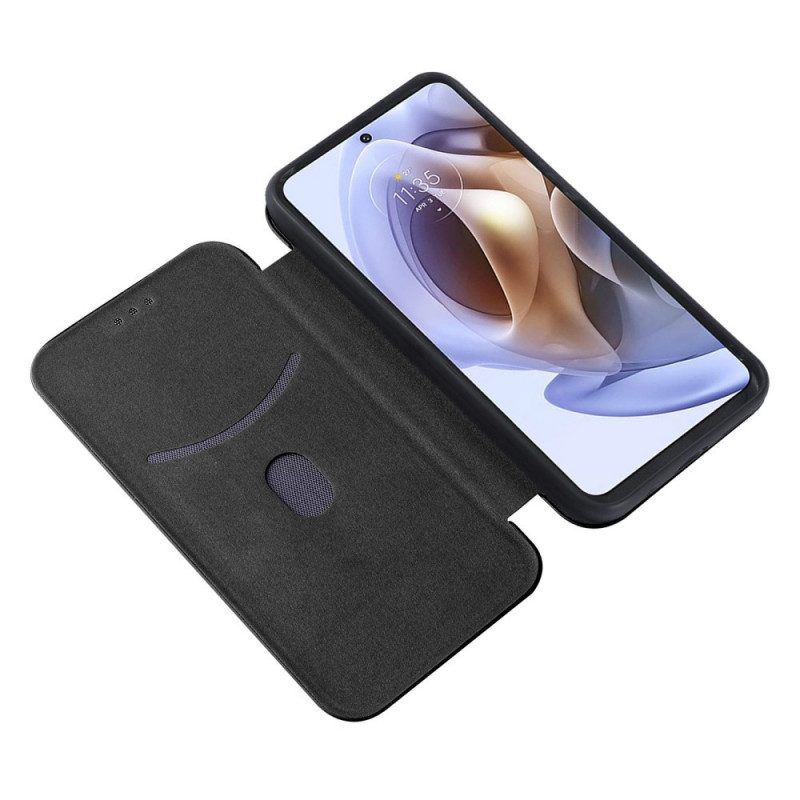 Schutzhülle Für Moto G71 5G Flip Case Farbiges Carbon-silikon