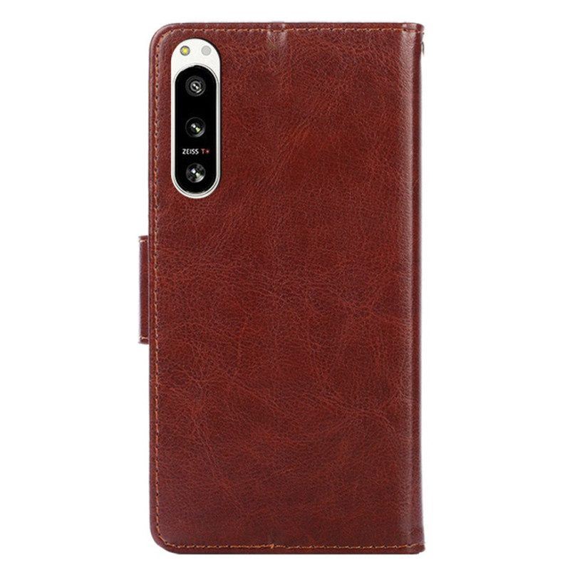 Flip Case Für Sony Xperia 5 IV Retro-kunstleder