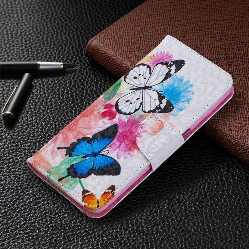 Case Für Oppo A72 Schmetterlinge Und Bunte Blumen