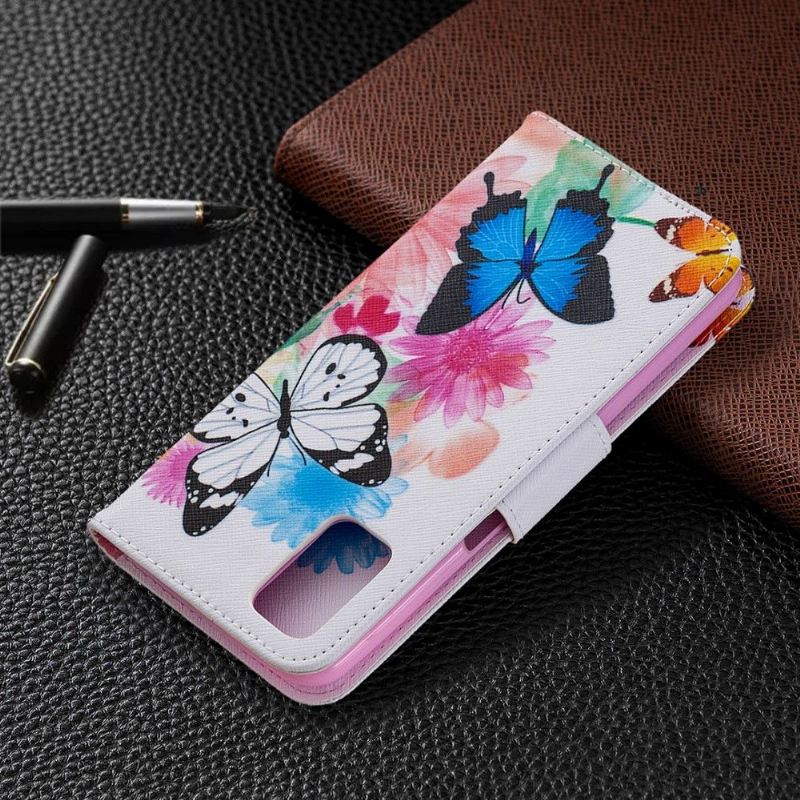 Case Für Oppo A72 Schmetterlinge Und Bunte Blumen