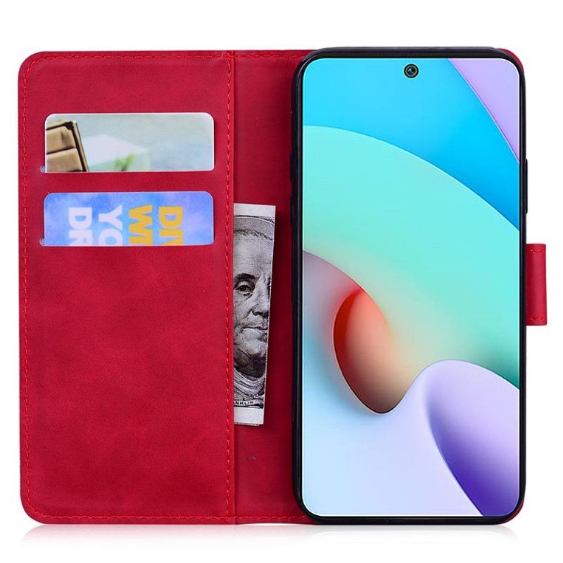 Flip Case Für Poco M4 Pro 4G Geprägter Tiger