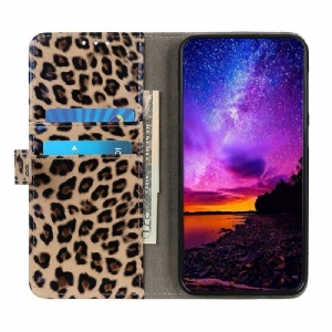 Flip Case Für Poco M4 Pro 4G Kunstleder Im Leoparden-stil