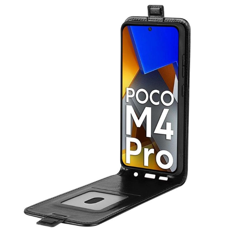 Lederhüllen Für Poco M4 Pro 4G Flip Case Vertikales Kunstleder