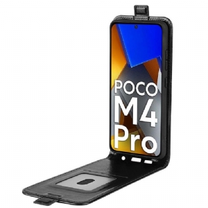 Lederhüllen Für Poco M4 Pro 4G Flip Case Vertikales Kunstleder