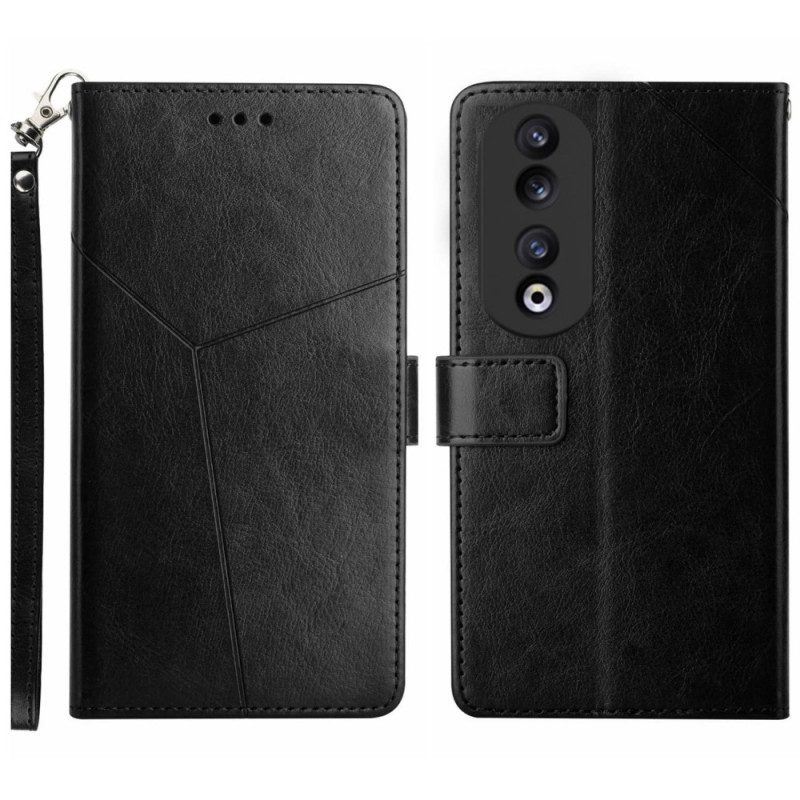 Flip Case Für Honor 90 Mit Kordel Y-riemen-design