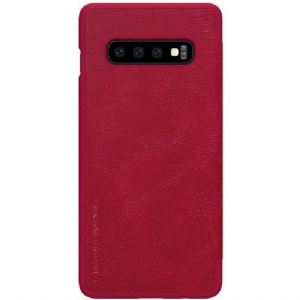 Case Für Samsung Galaxy S10 Plus Nillkin Qin-lederhülle