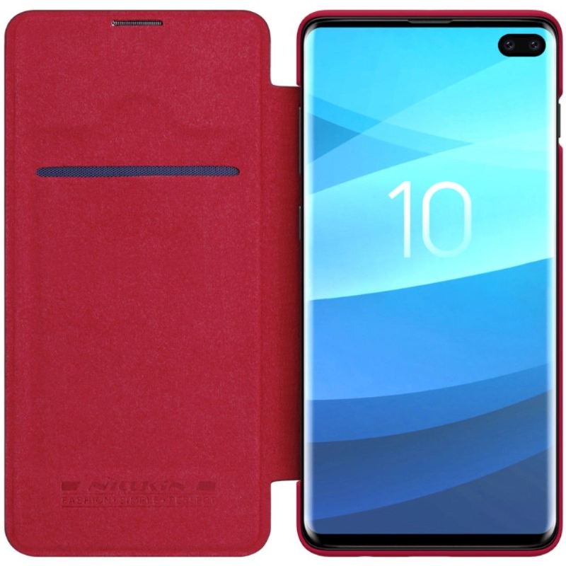 Case Für Samsung Galaxy S10 Plus Nillkin Qin-lederhülle