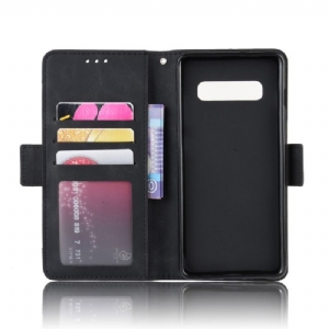 Flip Case Für Samsung Galaxy S10 Plus Ledereffekt + Kartenhalter