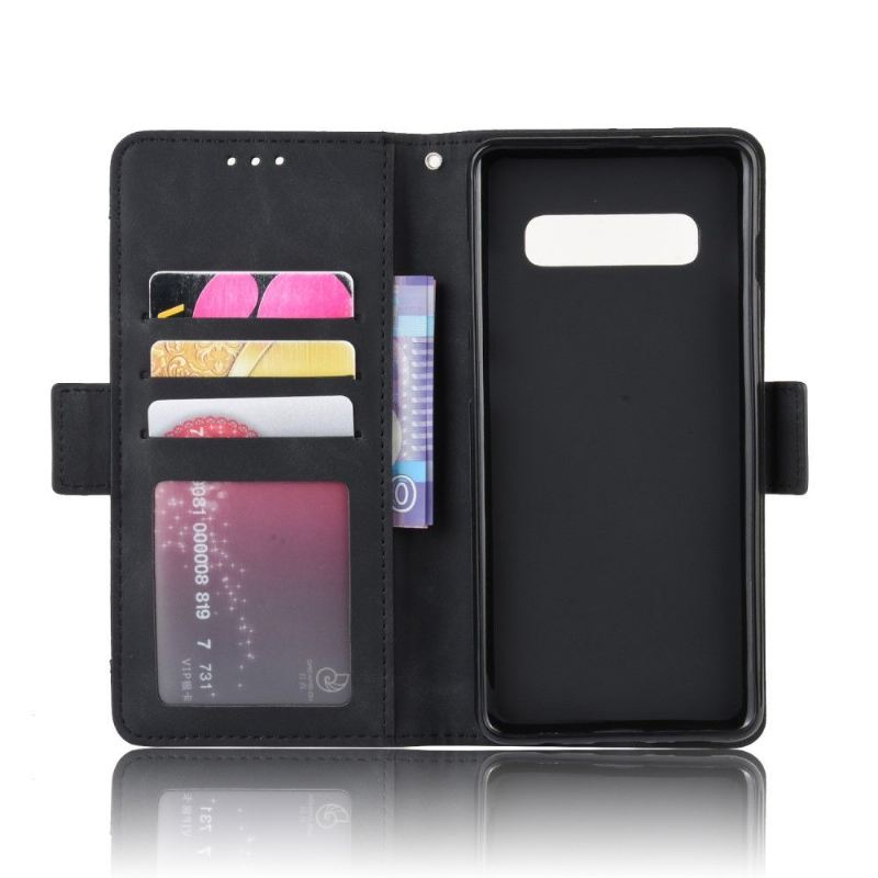 Flip Case Für Samsung Galaxy S10 Plus Ledereffekt + Kartenhalter