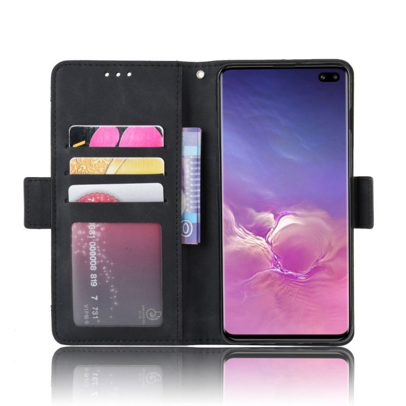 Flip Case Für Samsung Galaxy S10 Plus Ledereffekt + Kartenhalter