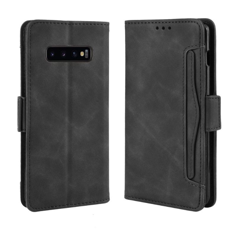 Flip Case Für Samsung Galaxy S10 Plus Ledereffekt + Kartenhalter