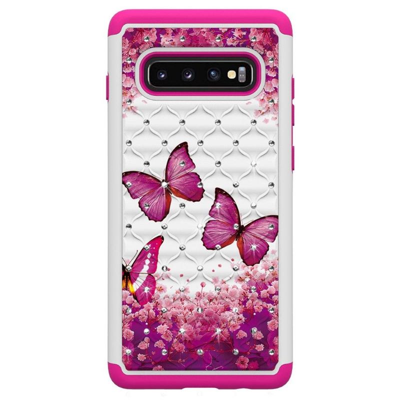 Handyhülle Für Samsung Galaxy S10 Plus Luxuriöse Rosa Schmetterlinge