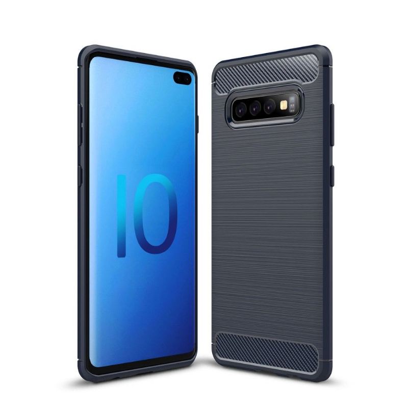 Hülle Für Samsung Galaxy S10 Plus Karbongebürstetes Gel