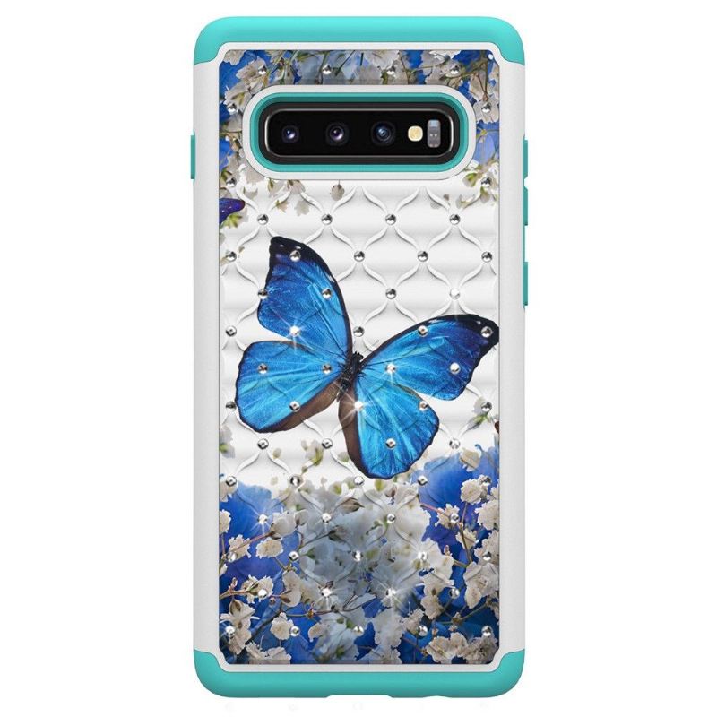 Hülle Für Samsung Galaxy S10 Plus Stoßfester Blauer Schmetterling