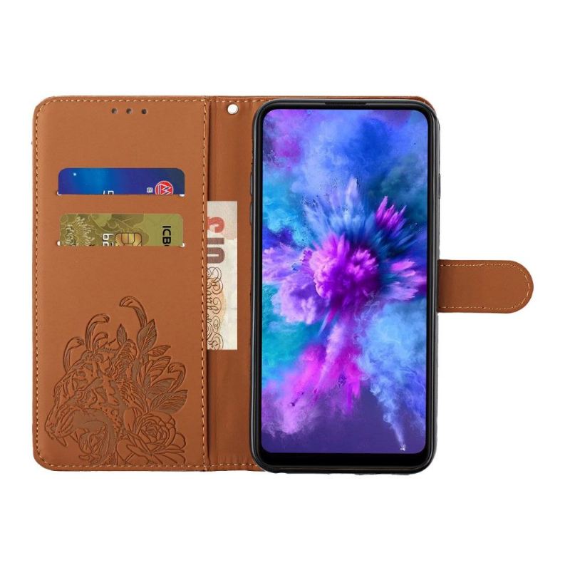 Lederhüllen Für Samsung Galaxy S10 Plus Tigerdesign + Riemen