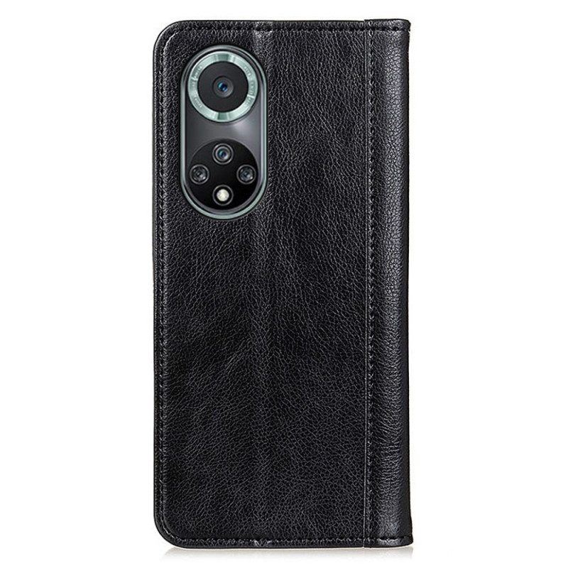 Schutzhülle Für Honor 50 Pro Flip Case Pro Elegance Split-litschi-leder