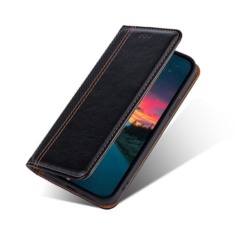 Schutzhülle Für Honor 50 Pro Flip Case Pro Litschi-leder-spaltnaht