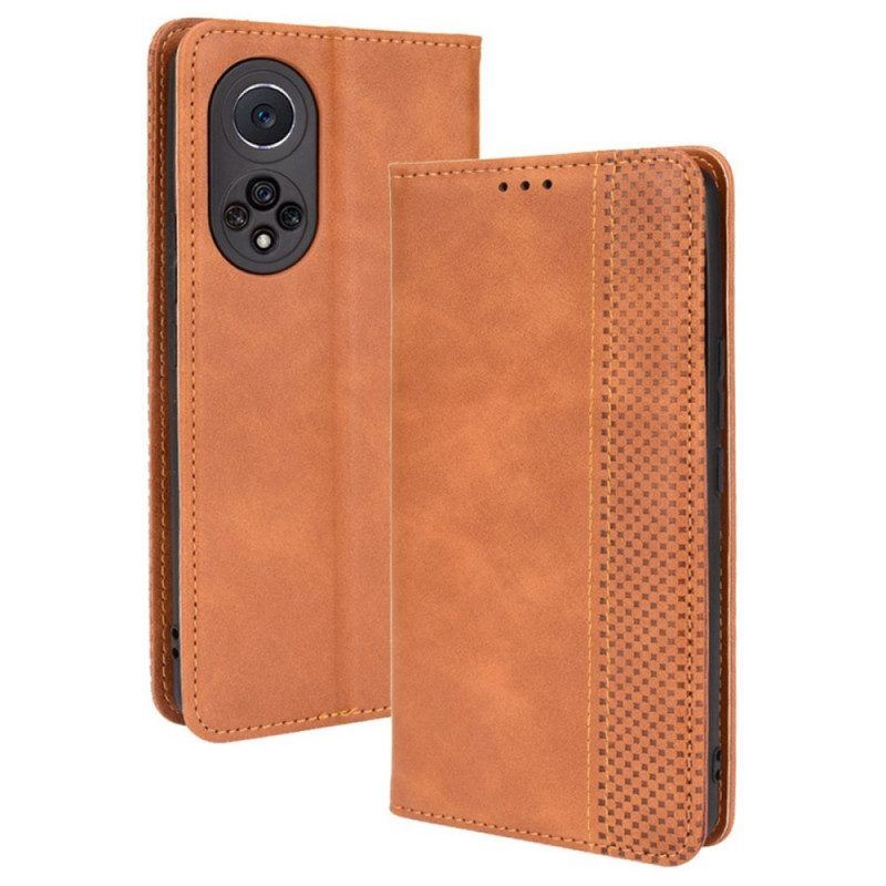 Schutzhülle Für Honor 50 Pro Flip Case Pro Stilisierter Vintage-ledereffekt