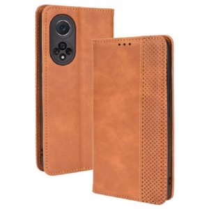 Schutzhülle Für Honor 50 Pro Flip Case Pro Stilisierter Vintage-ledereffekt