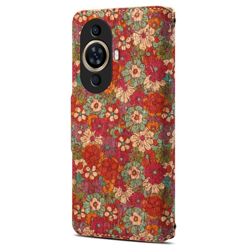 Lederhüllen Huawei Nova 12s Handyhülle Blumenmuster