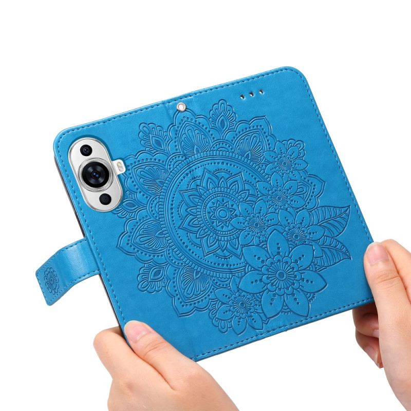 Lederhüllen Huawei Nova 12s Handyhülle Mandala-dekor Mit Riemen