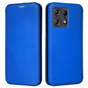 Flip Case Motorola Edge 50 Pro Kohlefaser