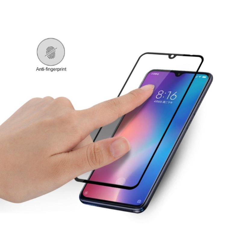 Xiaomi Mi 9 - Displayschutzfolie Aus Gehärtetem Glas In Voller Größe - Schwarz