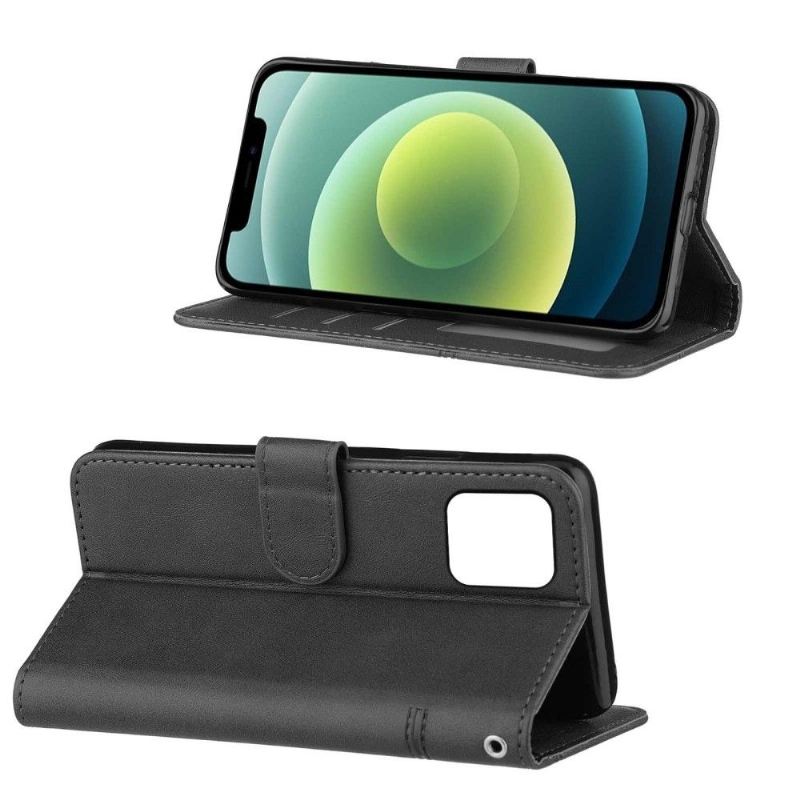 Flip Case Für iPhone 13 Mini Linien In Lederoptik