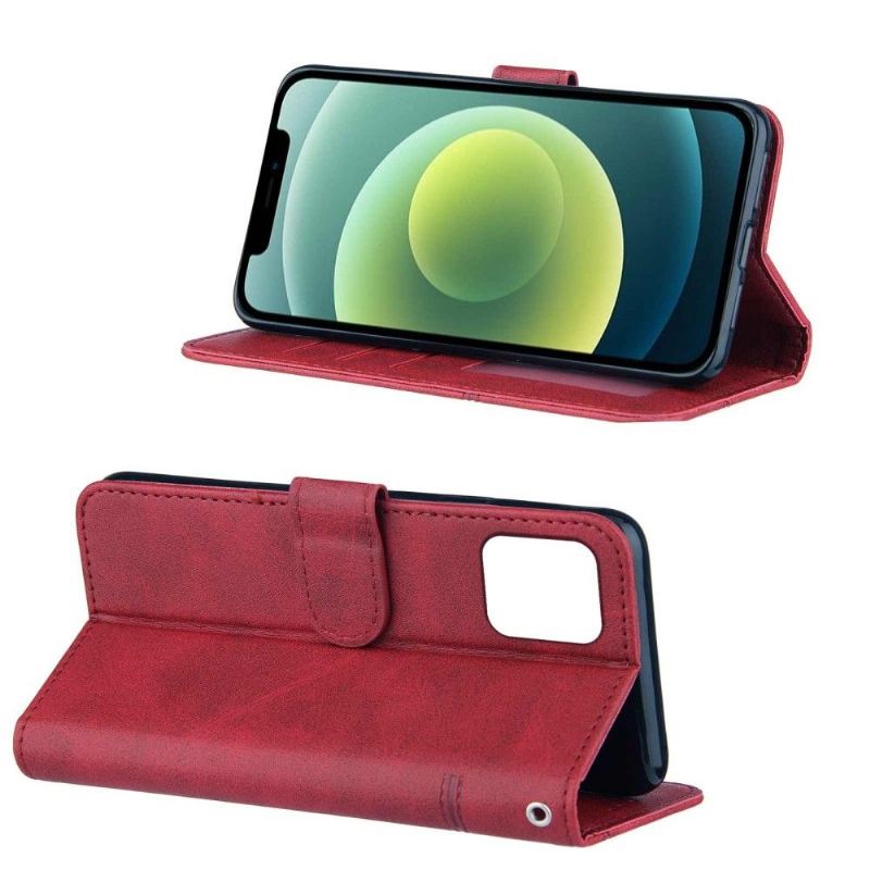 Flip Case Für iPhone 13 Mini Linien In Lederoptik