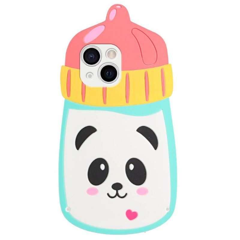 Handyhülle Für iPhone 13 Mini Schutzhülle 3d-panda-babyflasche Mit Riemen