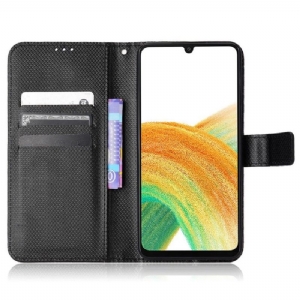 Case Für Samsung Galaxy A33 5G Strukturierter Ledereffekt