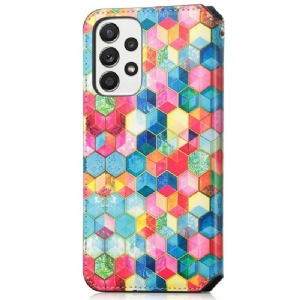 Flip Case Für Samsung Galaxy A33 5G Flip Case Bunte Würfel-flip-flap