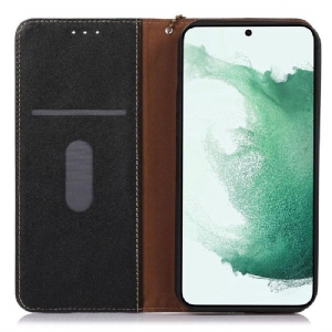 Flip Case Für Samsung Galaxy A33 5G Flip Case Khazneh Flip Echtes Leder